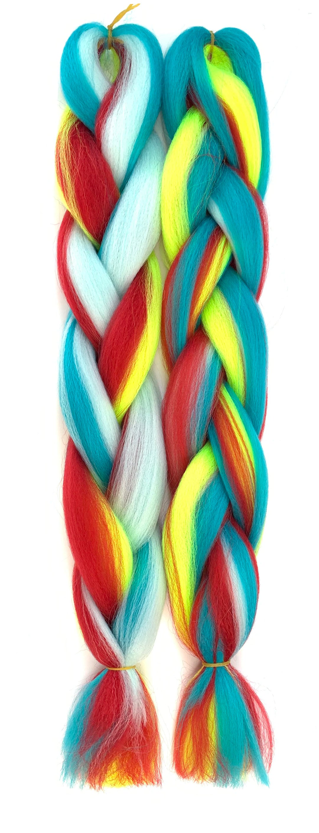 Mixed Color Jumbo Braiding Hair 24 Inch – Pre-Stretched Synthetic Extensions for Long Braids