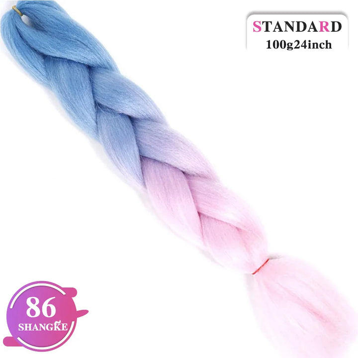 24 Inch Rainbow Weaving Hair Extensions – Synthetic Professional Color Weave Hair 55