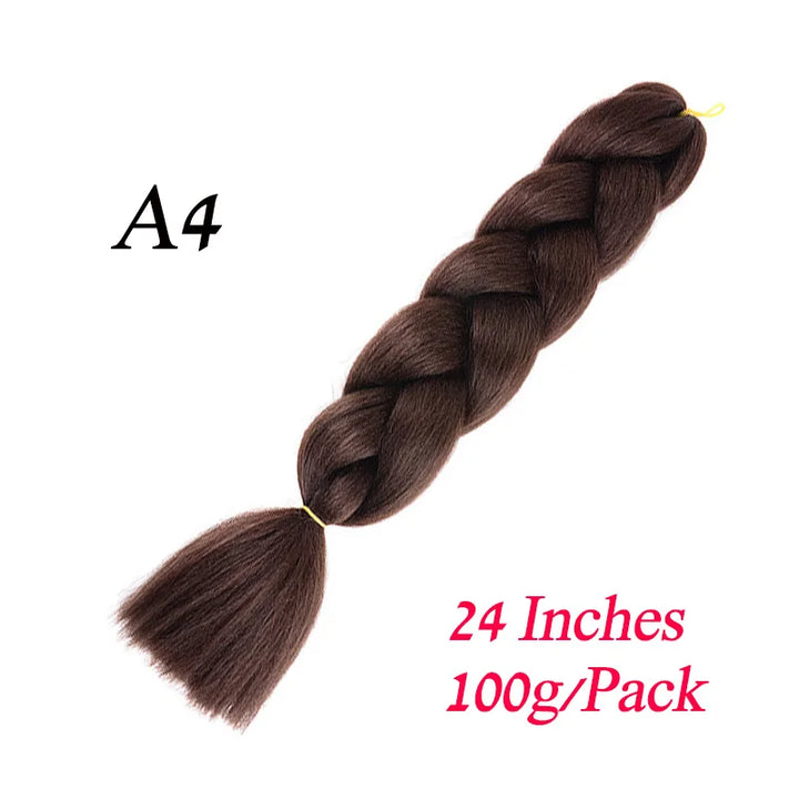 24 Inch Jumbo Braiding Hair – Afro Ombre Synthetic Extensions for Children’s Braids (100g) 33