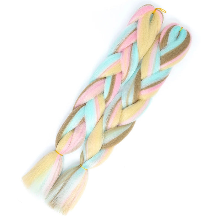 24 Inch Jumbo Braiding Hair – 100g Synthetic Ombre Multi-Color Braids Extension 454