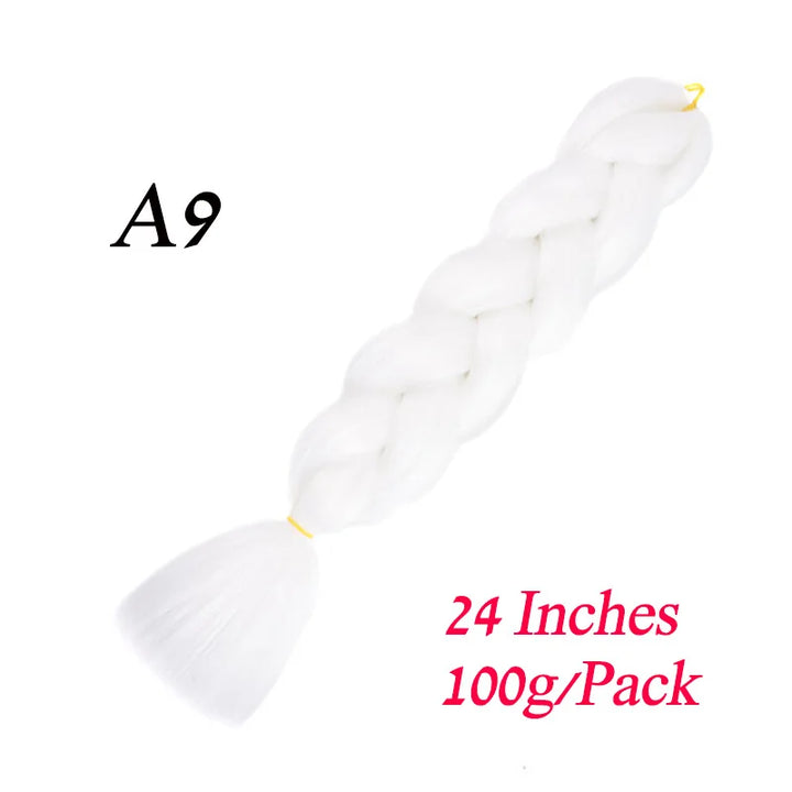 24 Inch Jumbo Braiding Hair – Afro Ombre Synthetic Extensions for Children’s Braids (100g) 33