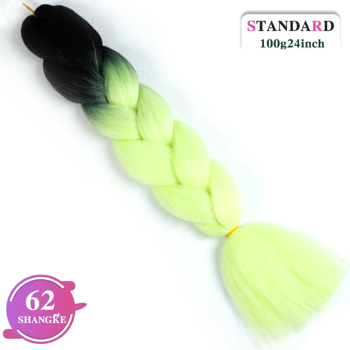 24 Inch Rainbow Weaving Hair Extensions – Synthetic Professional Color Weave Hair 55