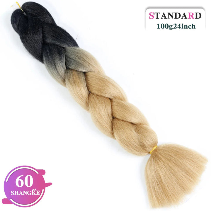 24 Inch Rainbow Weaving Hair Extensions – Synthetic Professional Color Weave Hair 55
