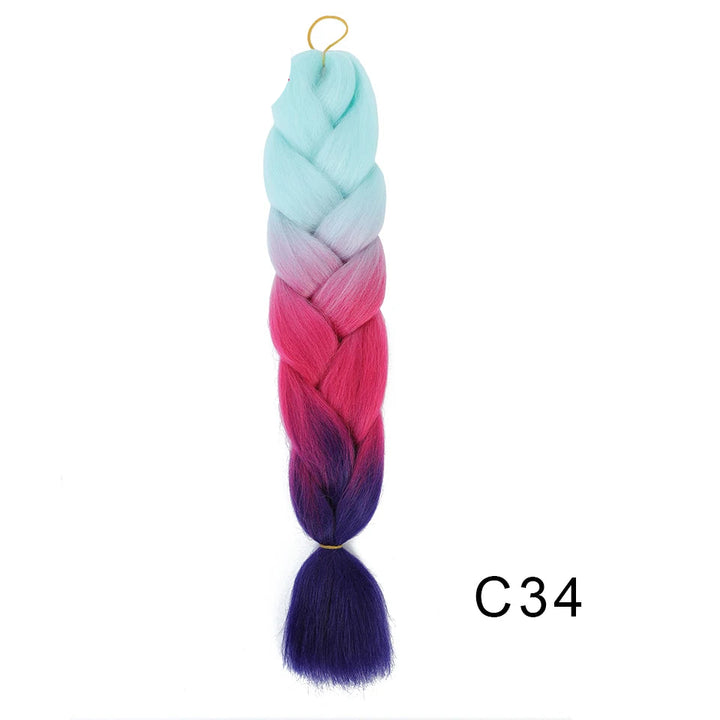 New Colors Synthetic Glowing Ombre Jumbo Twist Braiding Hair – Kanekalon Hair Extensions for Women