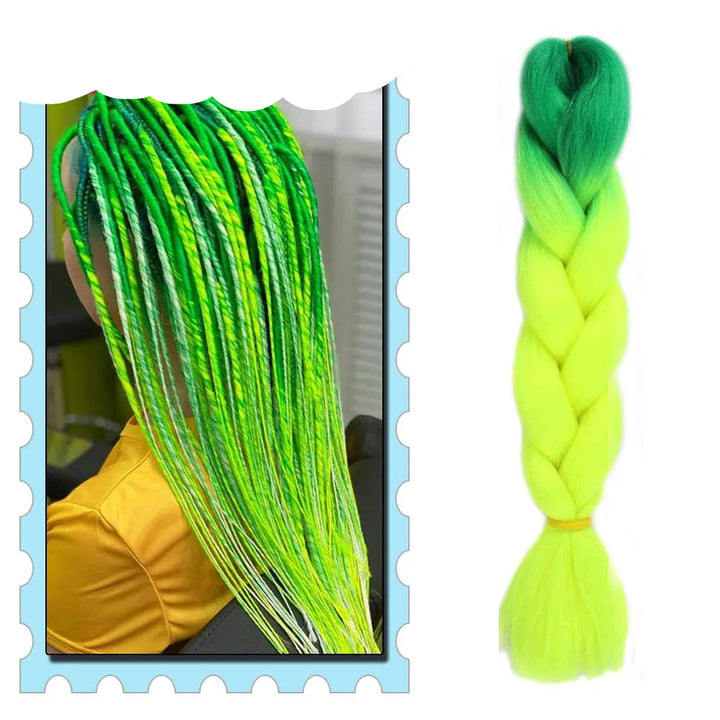 Braiding Hair Extensions for Women 4 Packs 24Inch High Temperature Ombre Jumbo Synthetic Braiding Hair for Twist Crochet Braids
