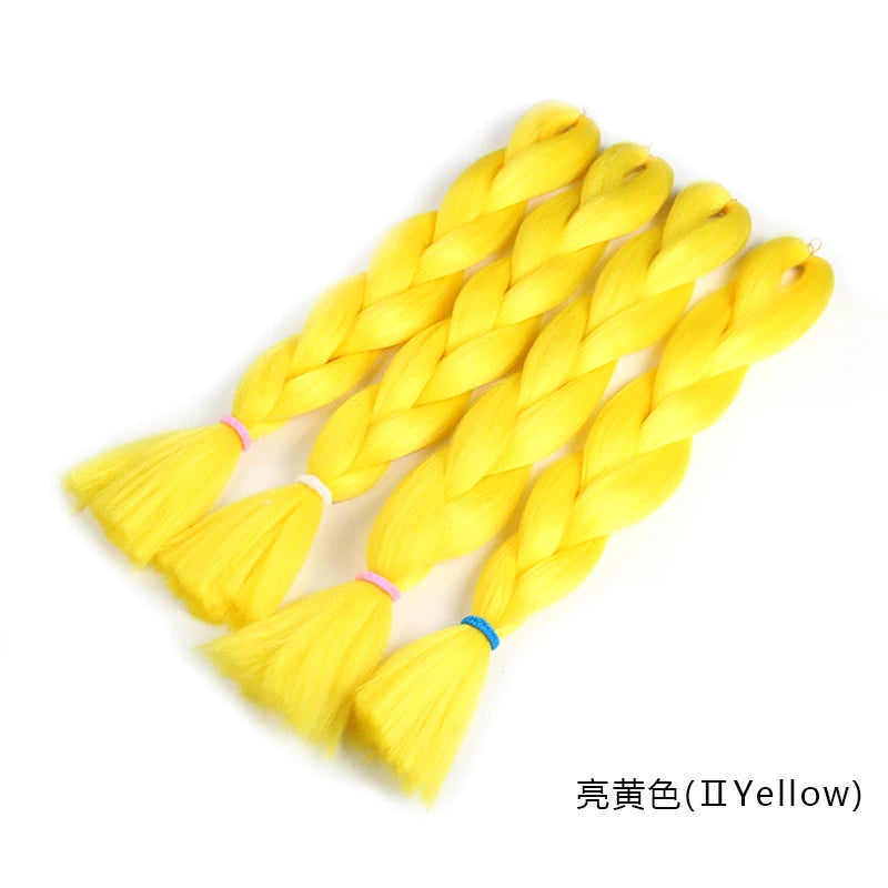 Braiding Hair Extensions for Women 4 Packs 24Inch High Temperature Ombre Jumbo Synthetic Braiding Hair for Twist Crochet Braids