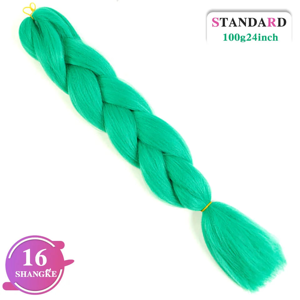24 Inch Rainbow Weaving Hair Extensions – Synthetic Professional Color Weave Hair 55