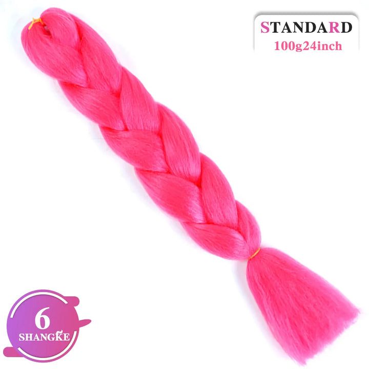 24 Inch Rainbow Weaving Hair Extensions – Synthetic Professional Color Weave Hair 55