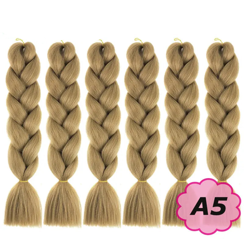 Set of six braided hair extensions 