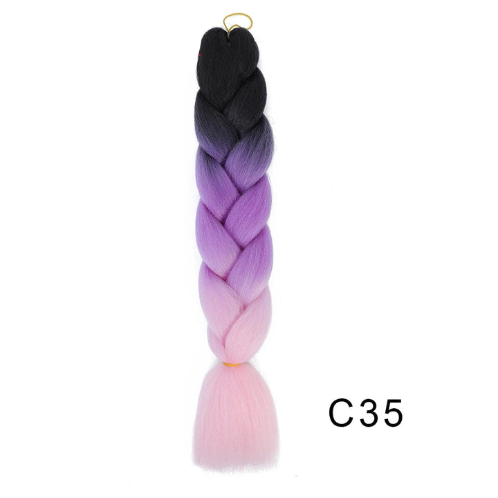 New Colors Synthetic Glowing Ombre Jumbo Twist Braiding Hair – Kanekalon Hair Extensions for Women