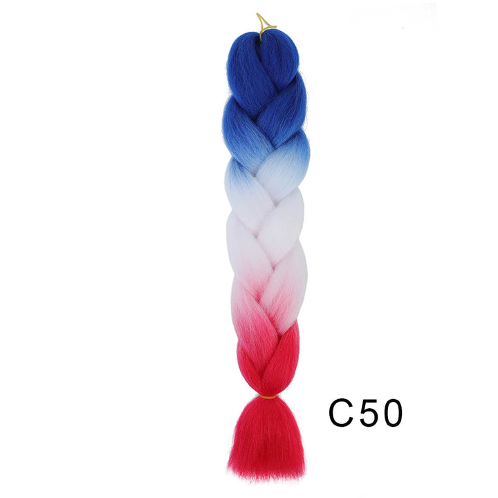 New Colors Synthetic Glowing Ombre Jumbo Twist Braiding Hair – Kanekalon Hair Extensions for Women