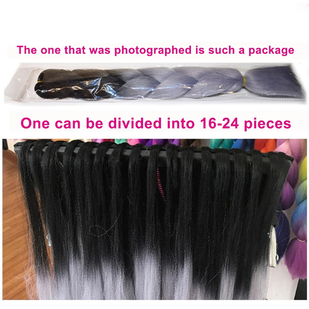 Hair extensions in a package