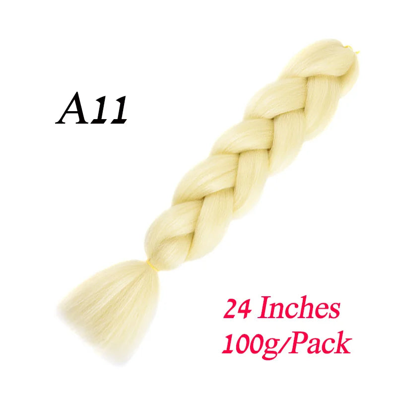 24 Inch Jumbo Braiding Hair – Afro Ombre Synthetic Extensions for Children’s Braids (100g) 33