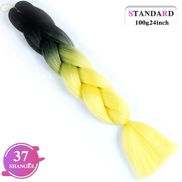 24 Inch Rainbow Weaving Hair Extensions – Synthetic Professional Color Weave Hair 55