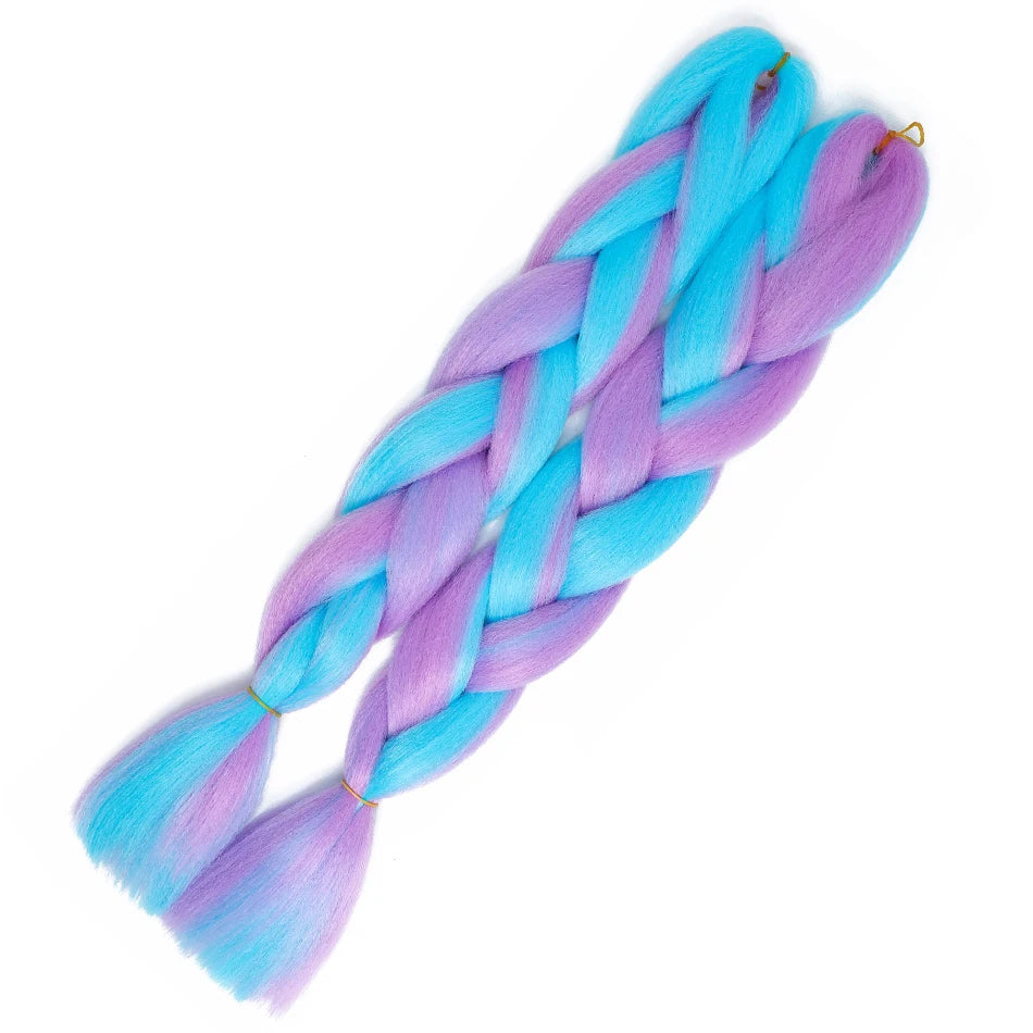 24 Inch Jumbo Braiding Hair – 100g Synthetic Ombre Multi-Color Braids Extension 454