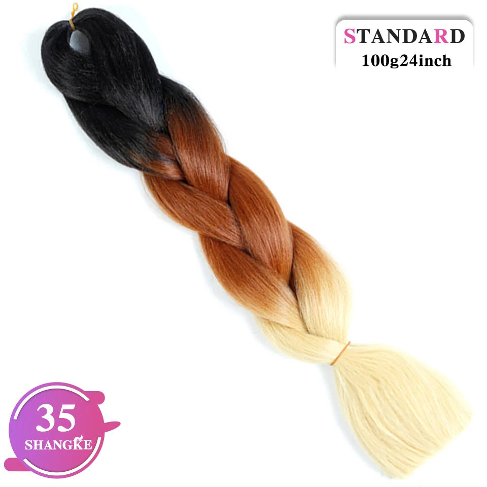 24 Inch Rainbow Weaving Hair Extensions – Synthetic Professional Color Weave Hair 55