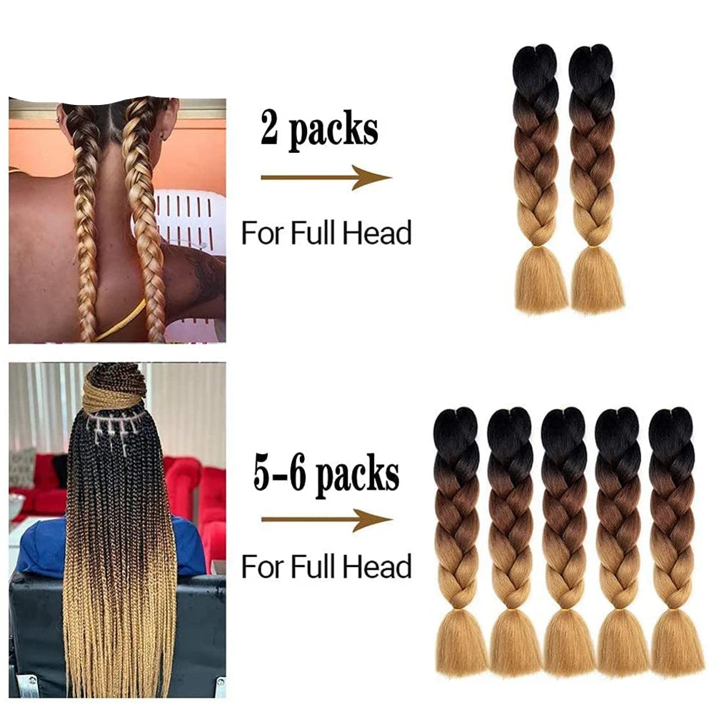 Hair extensions with braid styles and packaging 