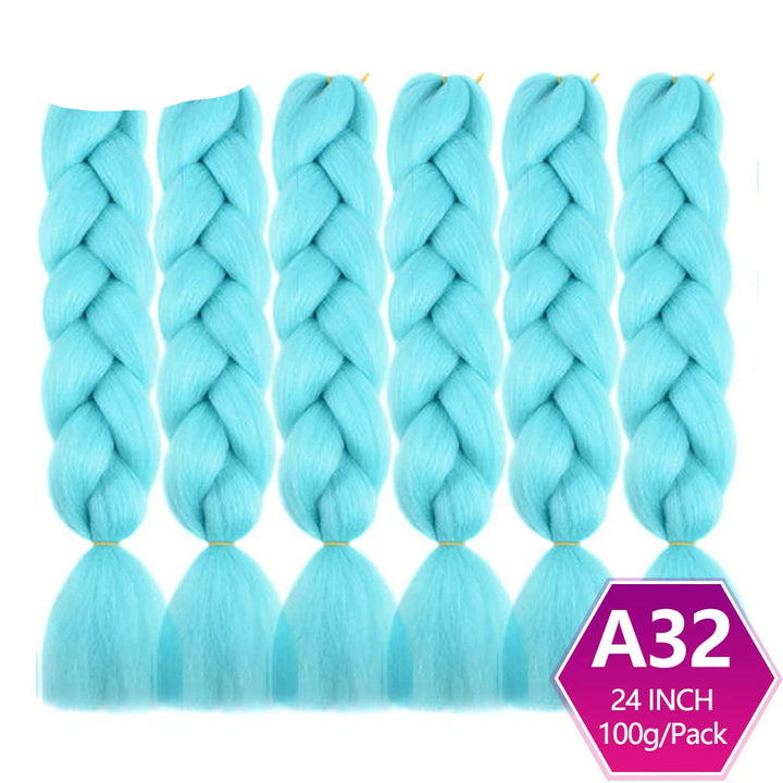 6 Packs 24 Inch Ombre Jumbo Braiding Hair – High-Temperature Synthetic Extensions for Twist & Crochet Braids