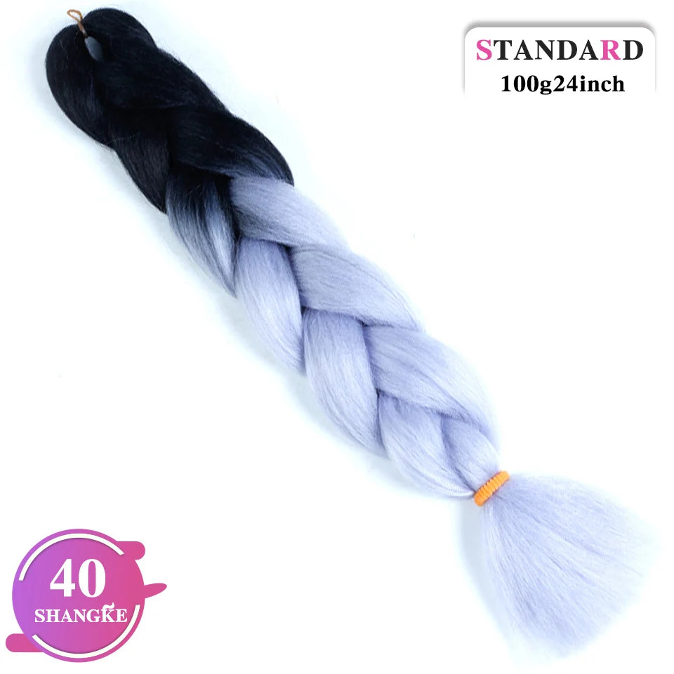 24 Inch Rainbow Weaving Hair Extensions – Synthetic Professional Color Weave Hair 55