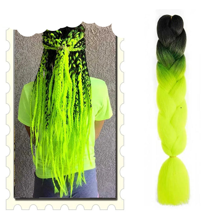 Synthetic Braiding Hair Extensions – Ombre Jumbo Braid Hair for Women, Wholesale DIY Hairstyle (Pink, Purple, Yellow)