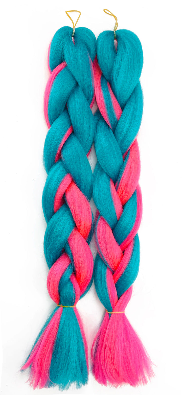 Mixed Color Jumbo Braiding Hair 24 Inch – Pre-Stretched Synthetic Extensions for Long Braids