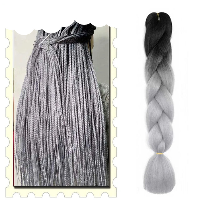 Synthetic Braiding Hair Extensions – Ombre Jumbo Braid Hair for Women, Wholesale DIY Hairstyle (Pink, Purple, Yellow)