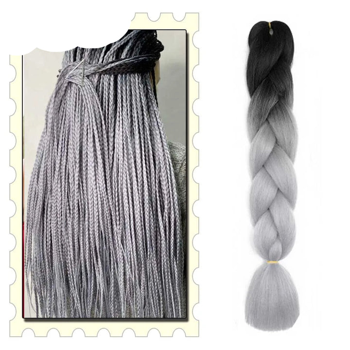 24" Pink Jumbo Braiding Hair – Yaki Texture Synthetic Bulk Extensions (Purple/Red/Green Options)