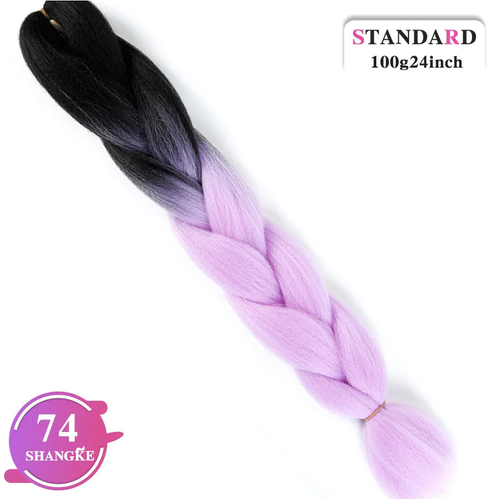 24 Inch Rainbow Weaving Hair Extensions – Synthetic Professional Color Weave Hair 55