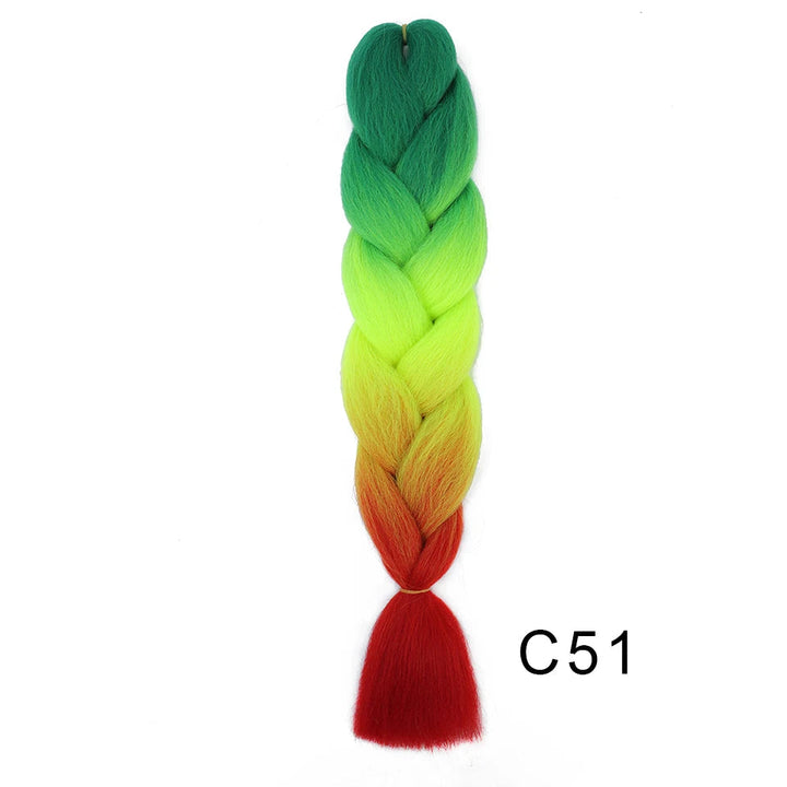 New Colors Synthetic Glowing Ombre Jumbo Twist Braiding Hair – Kanekalon Hair Extensions for Women