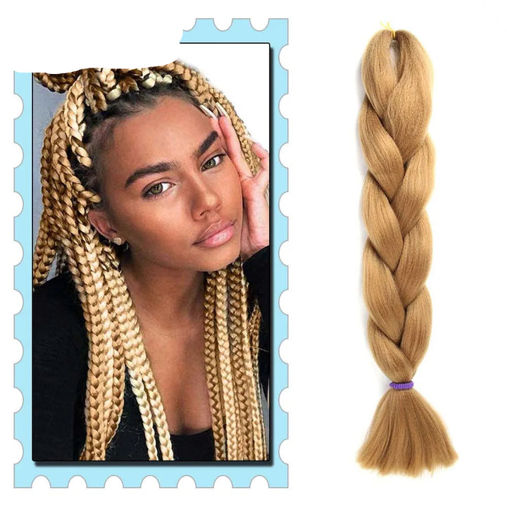Synthetic Braiding Hair 24 Inch – Kanekalon Ombre Pre-Stretched Jumbo Braids