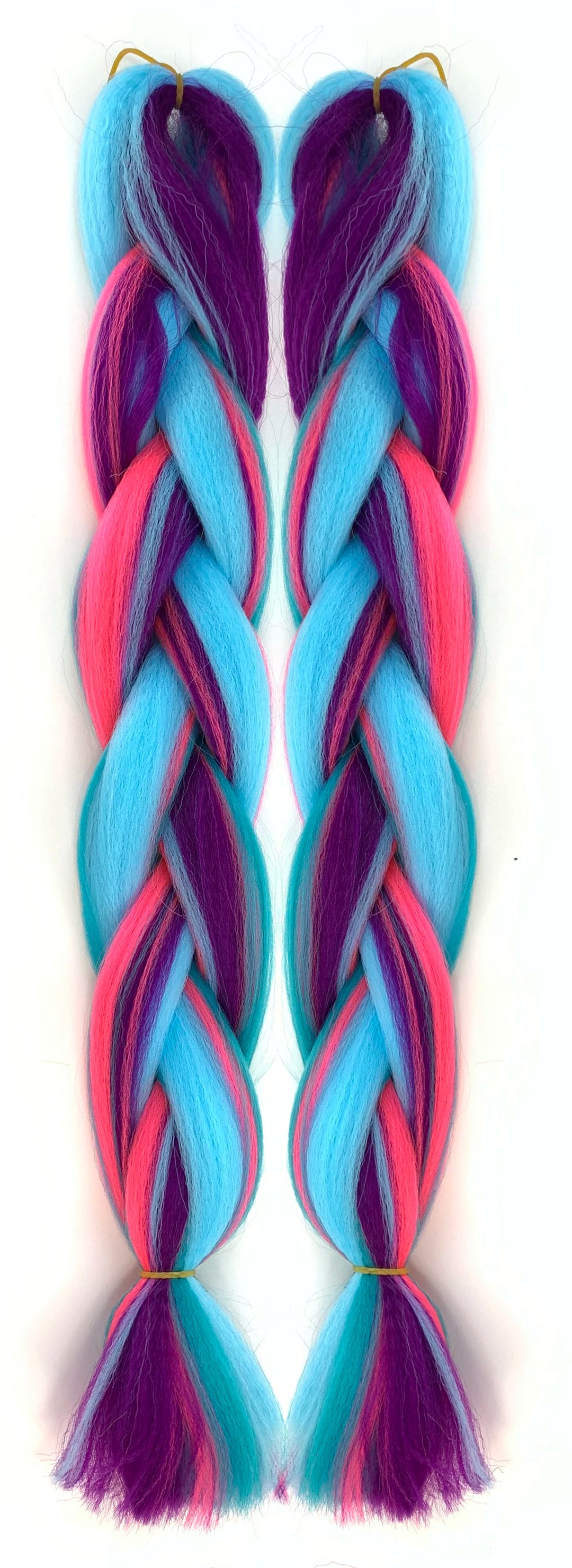 Mixed Color Jumbo Braiding Hair 24 Inch – Pre-Stretched Synthetic Extensions for Long Braids