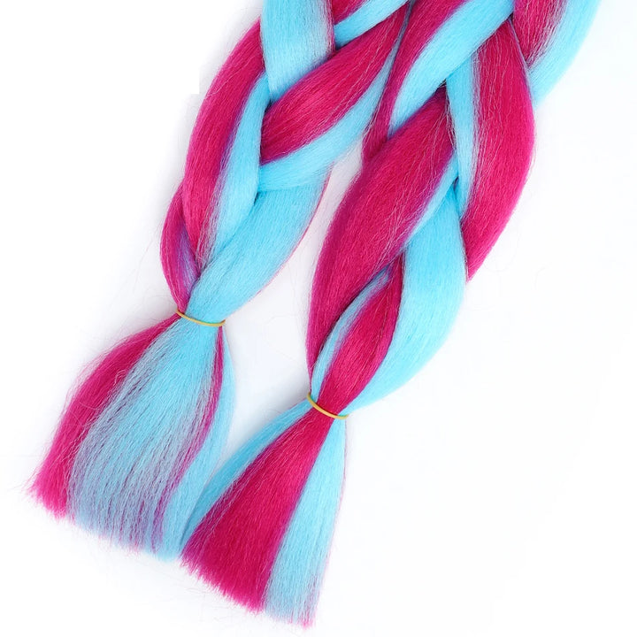 24 Inch Jumbo Braiding Hair – 100g Synthetic Ombre Multi-Color Braids Extension 454