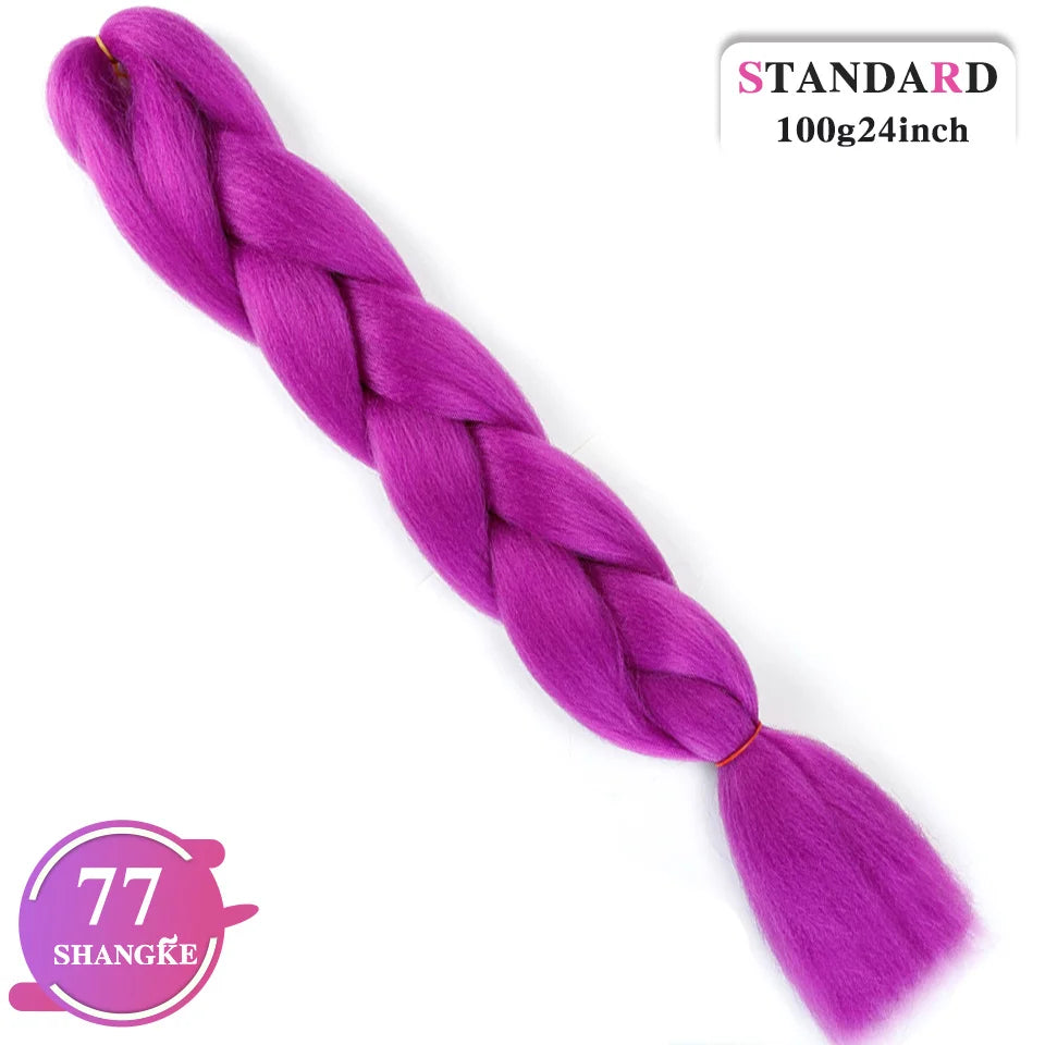 24 Inch Rainbow Weaving Hair Extensions – Synthetic Professional Color Weave Hair 55