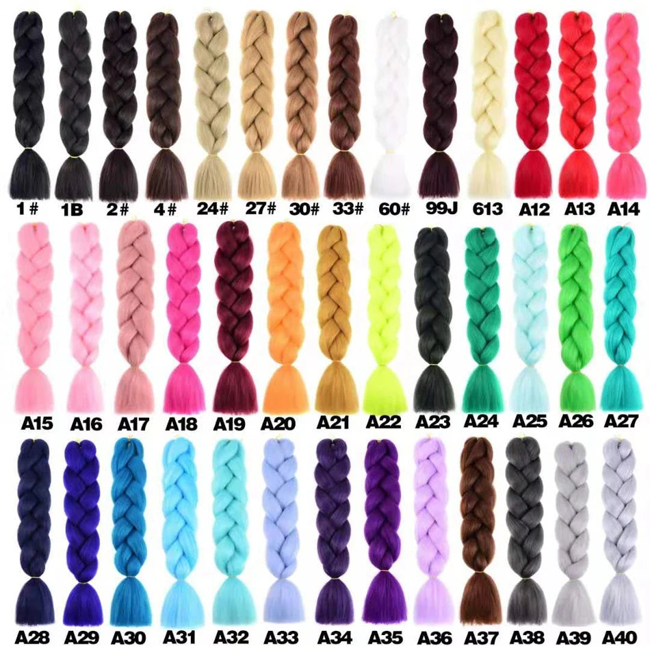 Synthetic 24 Inch 100g Ombre Jumbo Braiding Hair – Kanekalon Twist Extensions