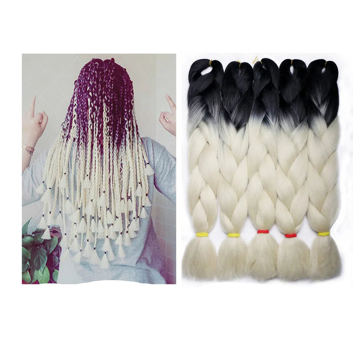 Hair extensions with a gradient color scheme 