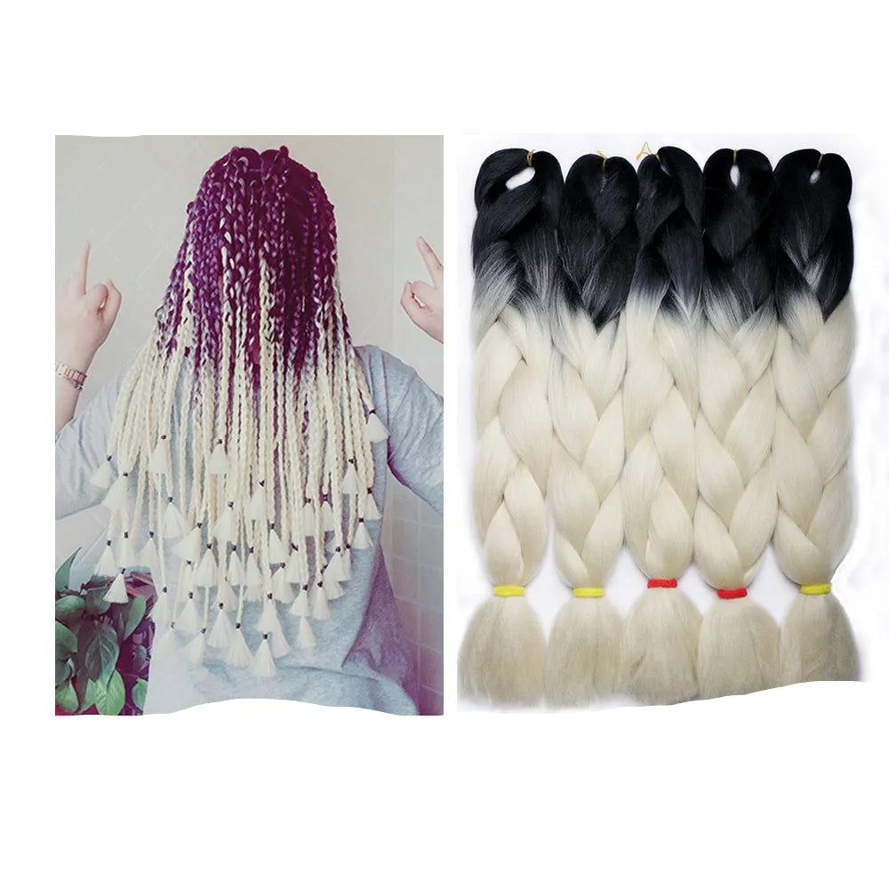 Hair extensions with a gradient color pattern 