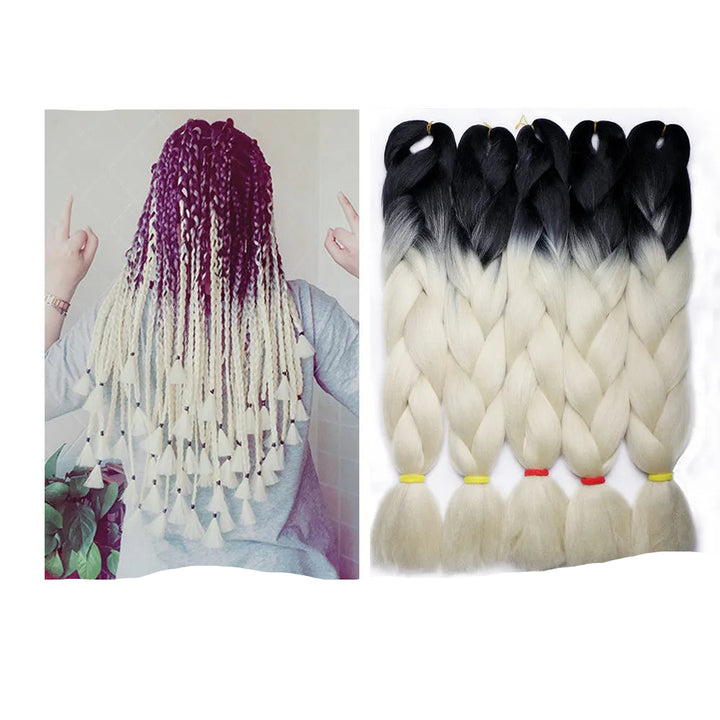 Hair extensions with a gradient color pattern 