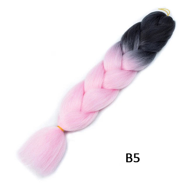 New Colors Synthetic Glowing Ombre Jumbo Twist Braiding Hair – Kanekalon Hair Extensions for Women