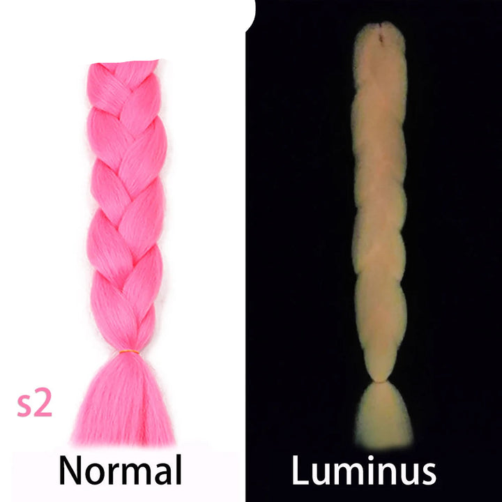 New Colors Synthetic Glowing Ombre Jumbo Twist Braiding Hair – Kanekalon Hair Extensions for Women