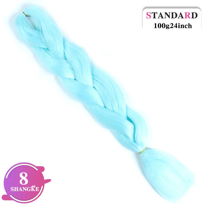 24 Inch Rainbow Weaving Hair Extensions – Synthetic Professional Color Weave Hair 55