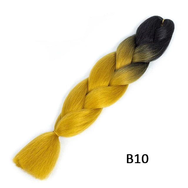 New Colors Synthetic Glowing Ombre Jumbo Twist Braiding Hair – Kanekalon Hair Extensions for Women