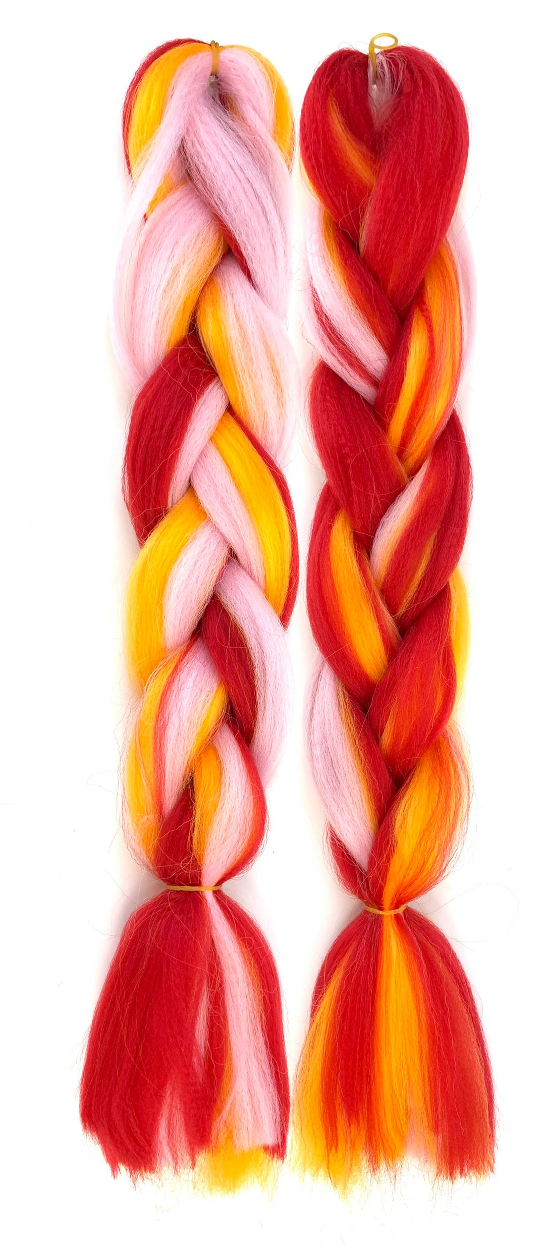 Mixed Color Jumbo Braiding Hair 24 Inch – Pre-Stretched Synthetic Extensions for Long Braids