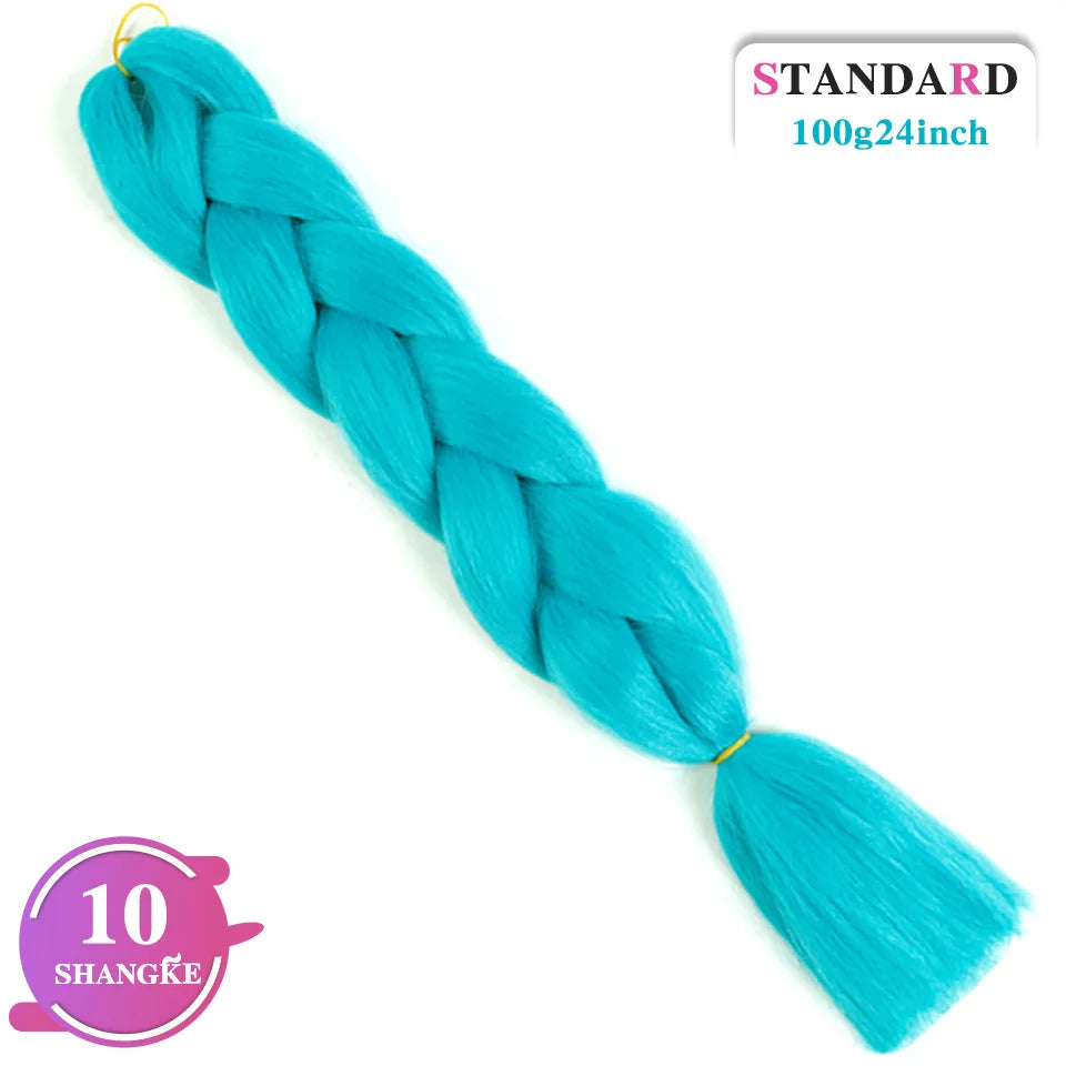 24 Inch Rainbow Weaving Hair Extensions – Synthetic Professional Color Weave Hair 55