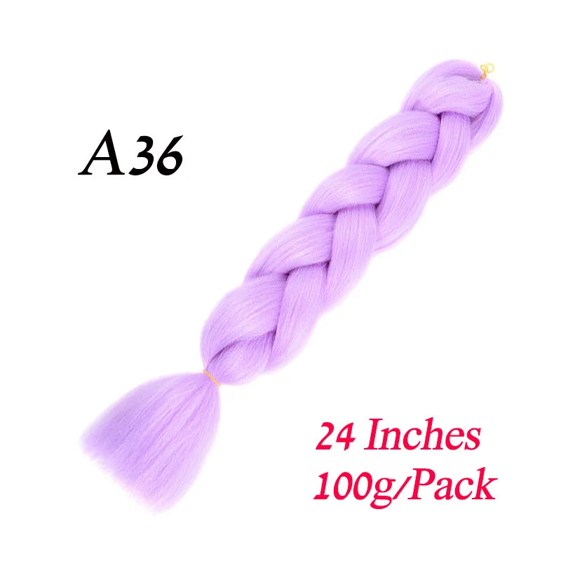 24 Inch Synthetic Ombre Braiding Hair – Jumbo Braid Extensions for DIY Hairstyles (Blue/Grey)