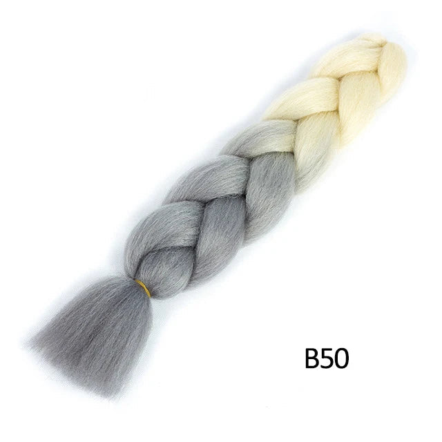 New Colors Synthetic Glowing Ombre Jumbo Twist Braiding Hair – Kanekalon Hair Extensions for Women