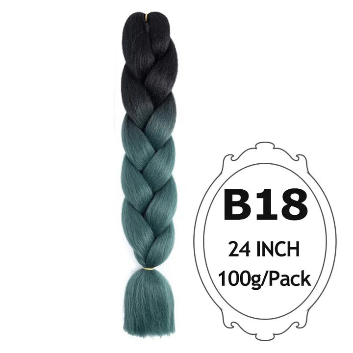 Synthetic Braiding Hair Extensions – Ombre Jumbo Braid Hair for Women, Wholesale DIY Hairstyle (Pink, Purple, Yellow)