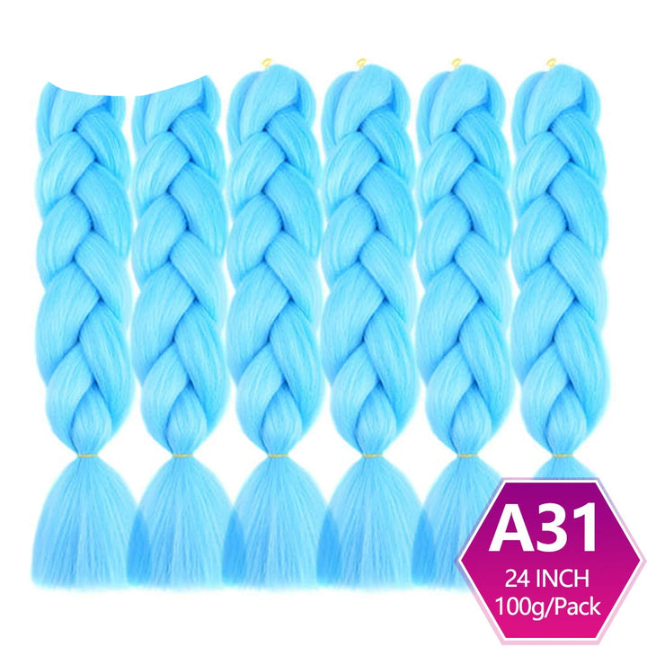 6 Packs 24 Inch Ombre Jumbo Braiding Hair – High-Temperature Synthetic Extensions for Twist & Crochet Braids