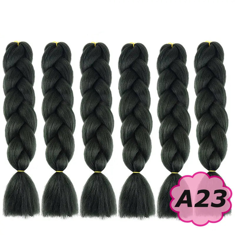Six braided hair extensions 