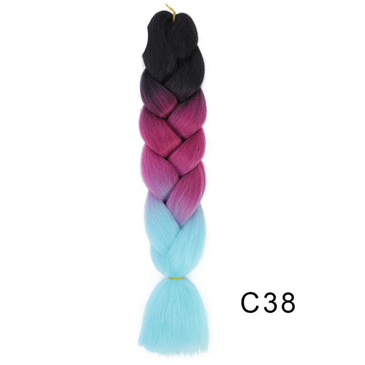 New Colors Synthetic Glowing Ombre Jumbo Twist Braiding Hair – Kanekalon Hair Extensions for Women