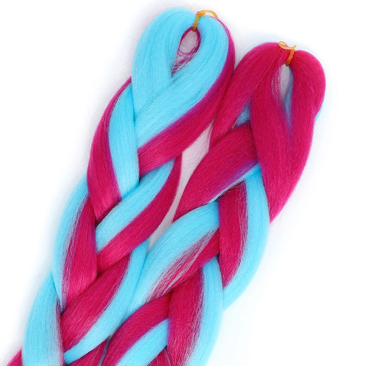24 Inch Jumbo Braiding Hair – 100g Synthetic Ombre Multi-Color Braids Extension 454